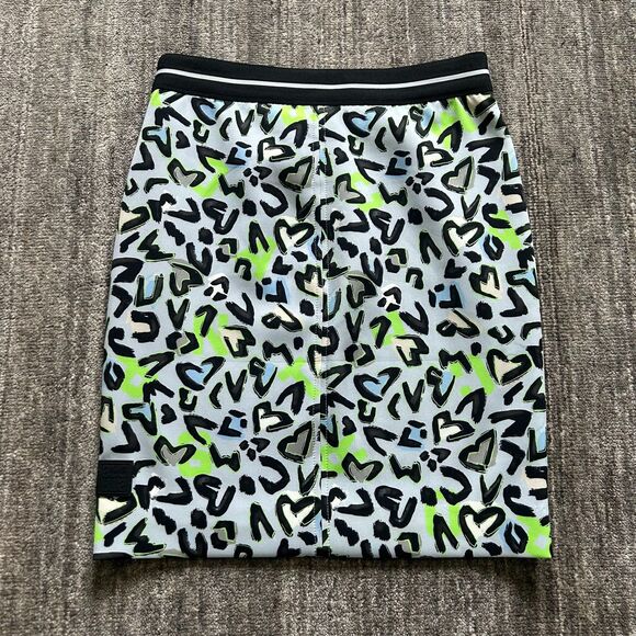 Marc Cain Fun Neon black/white pattern skirt, fully lined, size 6 - Picture 4 of 10